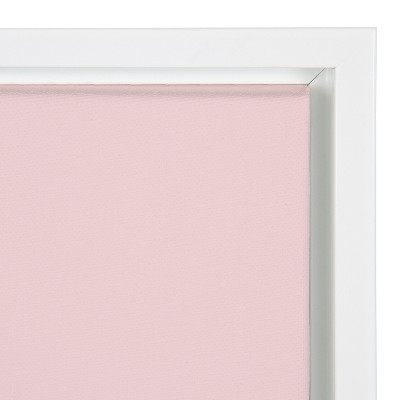 Pink Zebra Framed Canvas Art Print, 18x24, White Frame