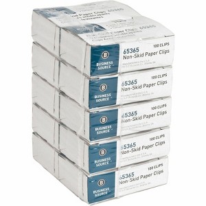 Business Source Paper Clips Regular Nonskid 1000/PK Silver 65365 - 1 of 1