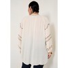 June + Vie by Roaman's Women's Plus Size Embroidered Peasant Blouse - 3 of 4