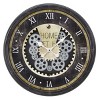 FURNIinspire Wall Clocks Round Gear Mechanism Wall Hanging Clock Living Room Decorative Timepiece Home Vintage Wall Decor, Brown, 20"*20"*3" - 2 of 4