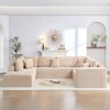 Mjkone 136" U-Shaped Modular Corduroy Sectional Sofa,Modern 7-Seater Deep Seats Sofa with Movable Ottoman - 2 of 4