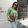 Garvee Women's Floral Sweaters Casaul Crewneck Long Sleeve Drop Shoulder Sweaters Pullover Tops - 4 of 4