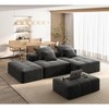KWPZQEB Modular Sectional Sofa, Comfy Cloud Couch with Movable Ottoman & Pillows, Oversized Chenille Modular Sofa for Living Room - 2 of 4
