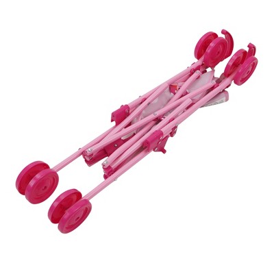 Peppa Pig Pink and White Polka Dot Doll Umbrella Stroller