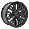 OE Wheels CV37 20 Inch Rim Fits Sierra 1500 Style 6x139.7 20x9 Gloss Black - Hollander 5906 (1) - 3 of 4