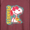 Women's - Peanuts - Peanuts Snoopy Woodstock Lightweight French Terry Wide Neck Long Sleeve Shirt - 2 of 4