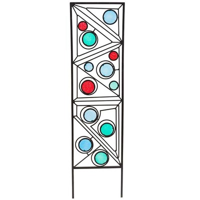 Wind & Weather Geometric Metal and Glass Trellis