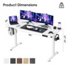 Lirago Electric Adjustable Height Standing Desk with Splice Board-Home Office Desk for Healthy Work Lifestyle-White - 4 of 4