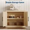 Mid Century Modern Sideboard Cabinet, Wood Storage Buffet for Living Room, Kitchen, Hallway - 3 of 4