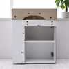Mshliw 21.6" Modern Floating Bathroom Vanity with Ceramic Sink, Wave-Pattern Door, Rose Gold Handle, Side Storage - 2 of 4