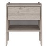 NicBex Nightstand with Drawers or Cabinets,1pc Side Table with Wood Frame,Bedside Table for Bedroom,Living Room,Gray/Brown - 2 of 4