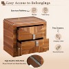 Sapphtopaz Retro Nightstand with Storage Drawer Wood Diamond Shaped Side Table with Silver Metal Handle Storage Closet for Bedroom,Living Room - 4 of 4