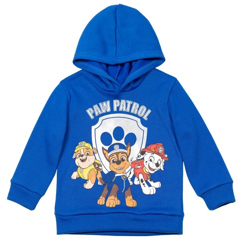 Paw Patrol Rubble Marshall Chase Toddler Boys Fleece Hoodie Blue 2t ...