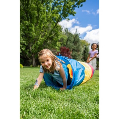 Primary Colors Spring Steel Toddler Play Tunnel