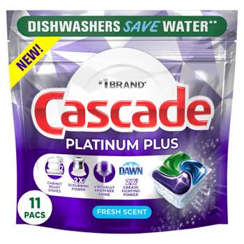 Cascade Fresh Platinum Plus Action Pacs Dishwasher Detergents