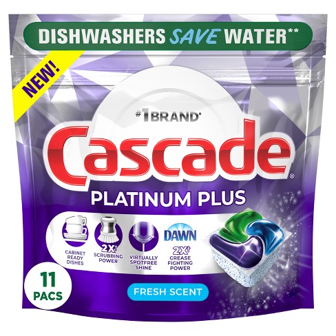 Cascade Fresh Platinum Plus Action Pacs Dishwasher Detergents - image 1 of 4