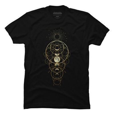 Men's Design By Humans Moon Phases Abstract By timea T-Shirt