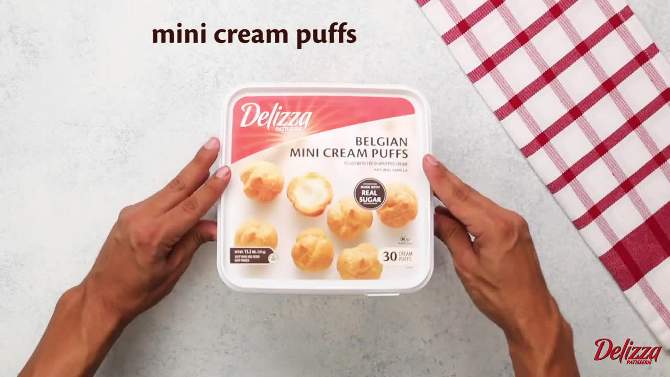 Delizza Belgian Frozen Mini Cream Puffs - 30pk/13.2oz, 2 of 7, play video