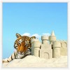 Kate & Laurel All Things Decor 22"x22" Sylvie Sand Castle Animal Tiger Framed Canvas by The Creative Bunch Studio White - 2 of 4