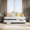 homfan Twin Daybed with Trundle, Heart-Shaped Headboard, Metal Frame & Steel Slats - for Kids, Bedroom, Guest Room - Pink, Easy Assembly - 3 of 4
