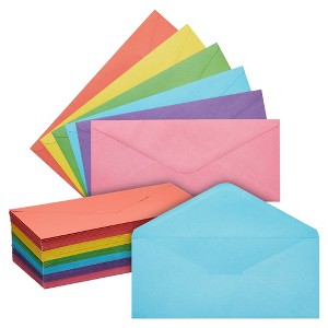 Sustainable Greetings 120-Pack Business Mailing Colorful Envelopes in 6 Assorted Colors, Gummed Seal for Invitations, Letters, Size 10, 4.125 x 9.5 In - 1 of 4