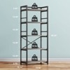 Denkee 5-Tier Baker Rack, Industrial Microwave Stand Shelf, Coffee Bar for Small Spaces, Free Standing Kitchen Shelf with Storage, Black/Brown/Gray - 2 of 4