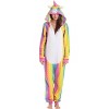 Just Love Womens One Unicorn Rainbow Adult Bodysuit Hooded Pajamas - 2 of 4