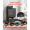 VEVOR 4 Drawers Metal File Cabinet, Vertical Filing Cabinet with Lock and Adjustable Hanging Rod, Tall Filing Storage Cabinets, Black - 4 of 4