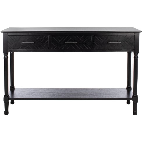 Peyton 3 Drawer Console Table Black Safavieh Target