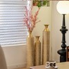 Angel Sar 3 Piece Handmade Gold Vase, Tall Metal Floor Vase with Embossed Gold Ivy, Large Flower Vase - 2 of 4