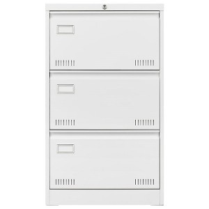 3 Drawer Lateral File Cabinet, Metal Lockable File Cabinet With Lock For Legal/Letter/A4/F4, Locking Filing Cabinet With Anti Tipping Function - 1 of 4
