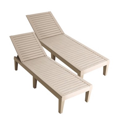 Oslo 2pk Patio Reclining Sun Lounger - Gray - DUKAP