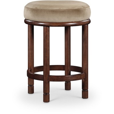 Meridian Furniture,Monette Beige Velvet Counter Stool