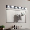 VYNXARIA Sleek Black Wall Lights, 45" Modern 6-Light Vanity Fixture with Adjustable Design - 2 of 4