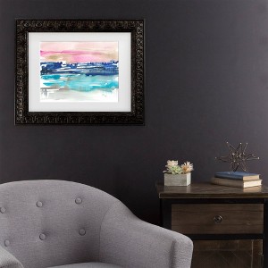 Trademark Fine Art Jennifer Goldberger Indigo Sunset I Matted Framed Art - 1 of 4