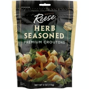 Reese Seasoned Premium Croutons - Case of 12 - 6 oz. - 1 of 2
