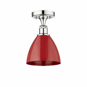 Plymouth Dome - 1 Light Semi-Flush Mount In Industrial Style-11.25 Inches Tall and 7.5 Inches Wide - 1 of 1