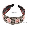 Unique Bargains Women's Classic Embroidery Bohemia Headband 1.97" Wide Coffee Color 1 Pc - 4 of 4