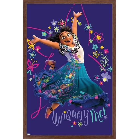 Trends International Disney Encanto - Uniquely Me Framed Wall Poster Prints  Mahogany Framed Version 22.375 X 34 : Target