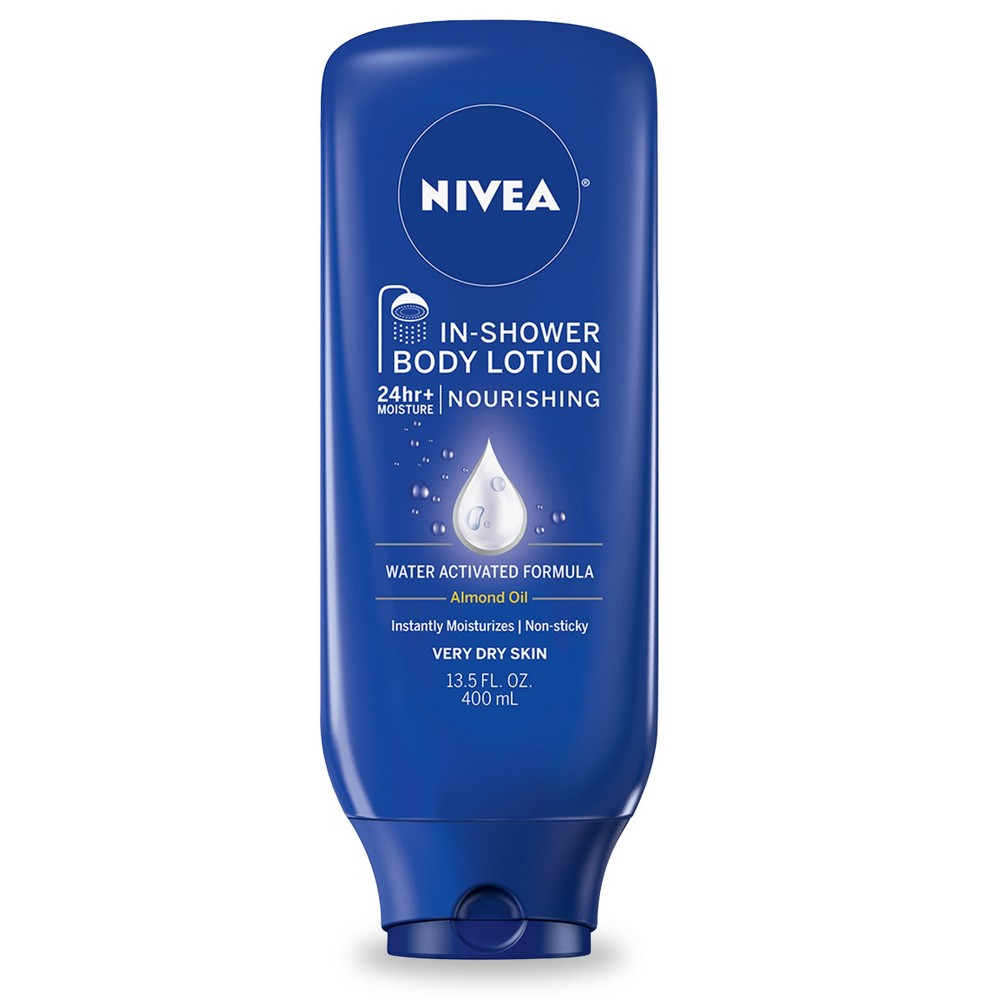 Photos - Cream / Lotion Nivea Nourishing In Shower Body Lotion for Dry Skin Fresh - 13.5 fl oz 