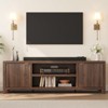 Fluted TV Stand for 80 inch, Modern Entertainment Center with Adjustable Shelves - 2 of 4