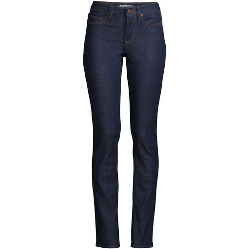 Lands' End Lands' End Women's Tall Recover Mid Rise Straight Leg Blue ...