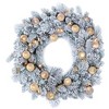 GE Color Choice 26-inch Dual Color Lighted Artificial Flocked Christmas Wreath - 2 of 4