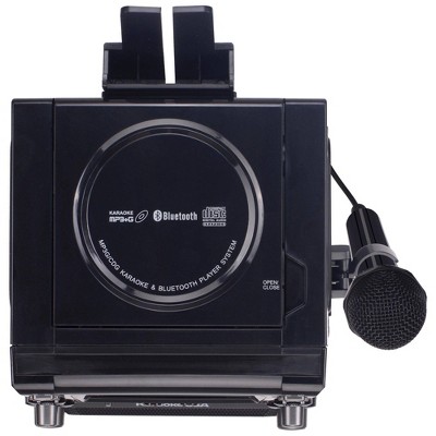 Portable Black Karaoke Machine with LED Lights and 4.3" Screen