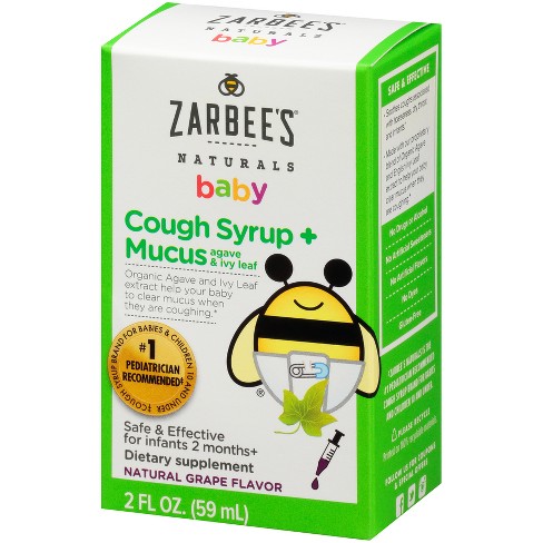 Zarbee S Naturals Baby Cough Syrup Mucus Reducer Liquid Grape 2 Fl Oz Target
