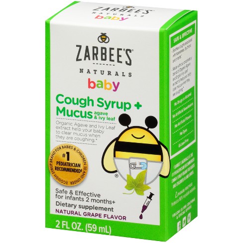 Zarbee S Naturals Baby Cough Syrup Mucus Reducer Liquid Grape