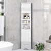 Multi-Functional Corner Cabinet, Bathroom Storage Cabinet With 2 Doors And Adjustable Shelves, Bathroom Cabinets 66 Inch High-Cuddlewood - 3 of 4