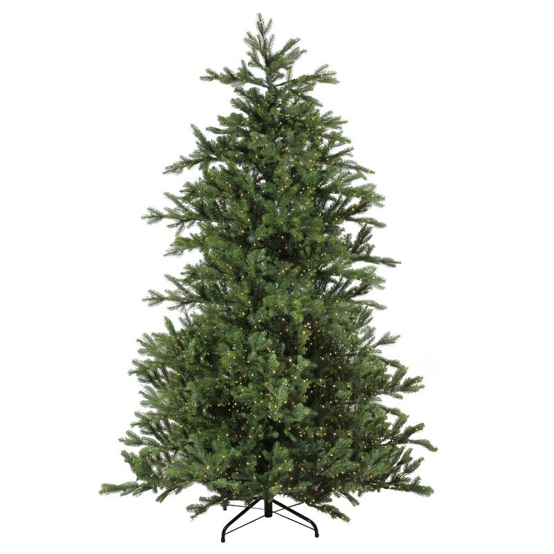 Northlight Real Touch™️ Pre-Lit Full Oregon Noble Fir Artificial Christmas Tree - 9' - Warm White LED Lights, 3 of 11