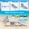 PAGED Patio Chaise Lounge with Face Hole and Removable Pillow,Outdoor Tanning Chairs with 5 levels of Adjustment for Poolside,Backyard - 4 of 4