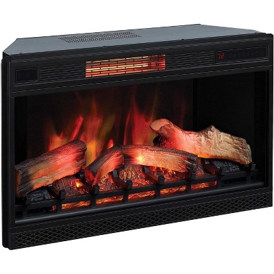 Classic 32-Inch White Electric Fireplace with Mantel
